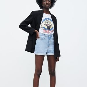 Zara | Mom Shorts Light Blue